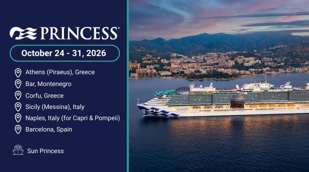 Sail the Mediterranean on the Stunning Sun Princess